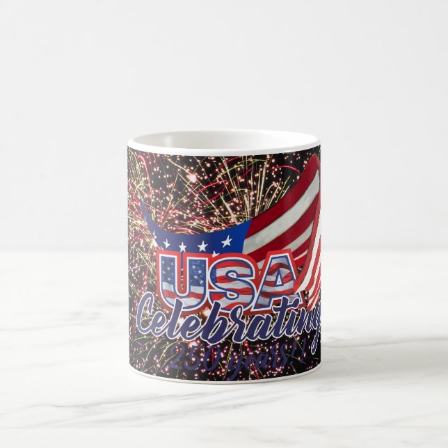 firande USA 250 stjärnor och ränder mugg (Center)