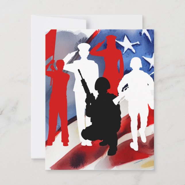 Firande veteraner anteckningskort (Framsida)