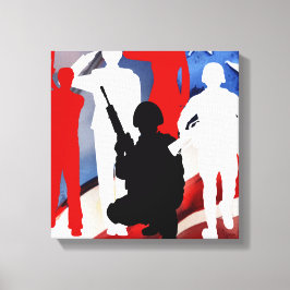 Firande veteraner canvastryck