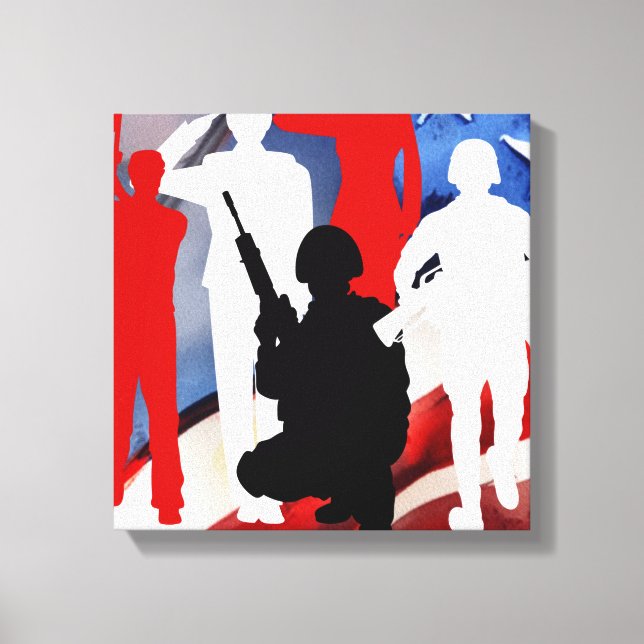 Firande veteraner canvastryck (Framsida)