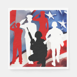 Firande veteraner pappersservett