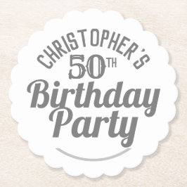 Firande vid 50:e födelsedag Papper Underlägg