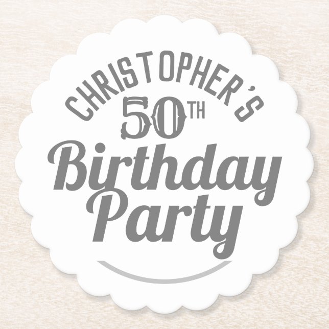 Firande vid 50:e födelsedag Papper Underlägg (Framsida)
