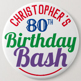 Firande vid 80:e födelsedagsknappen knapp