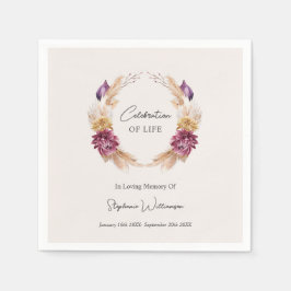 Firande vid Blommigten för livshotande andedräkt Pappersservett