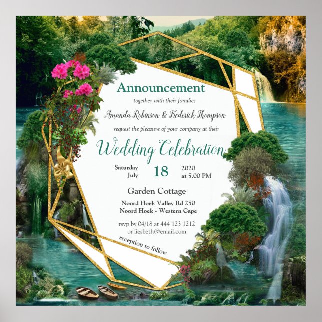 Firande vid Magic Fantasy Sjö Poster (Framsidan)