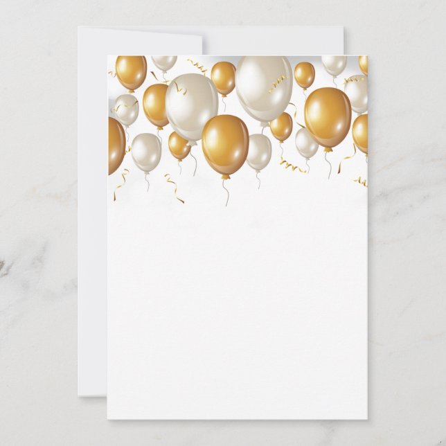 Firandefödelsedagballonger Inbjudningar (Framsida)