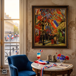 Firandet av 14:e juli i Paris av Vincent van Gogh Poster