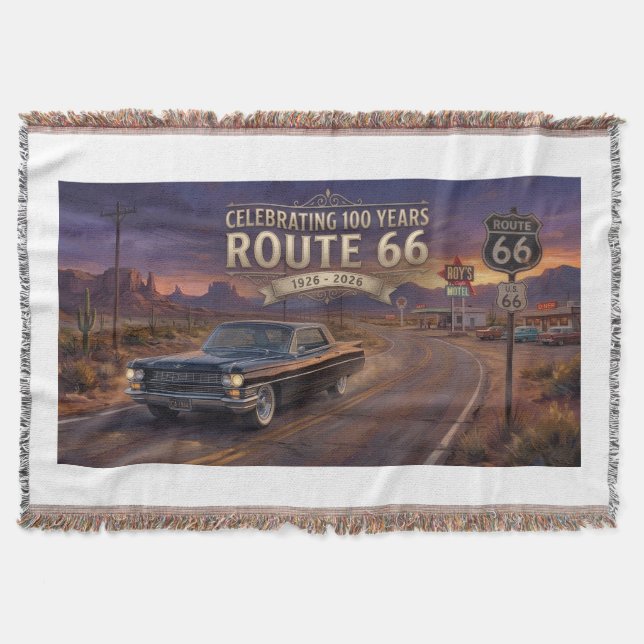 Firar 100 år: Route 66  Filt (Framsidan)