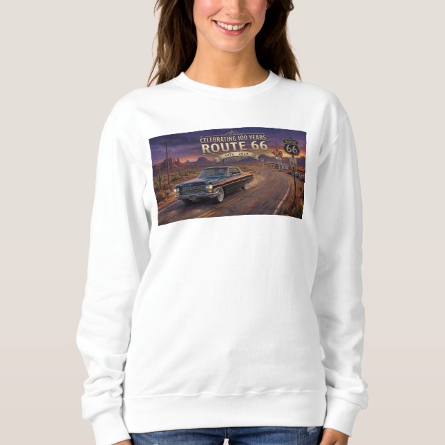 Firar 100 år: Route 66   T Shirt (Framsida)
