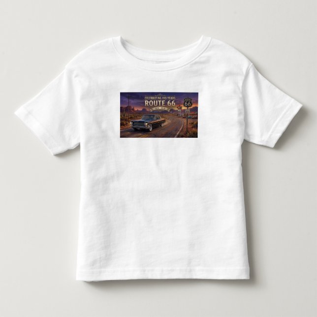 Firar 100 år: Route 66  T Shirt (Framsida)