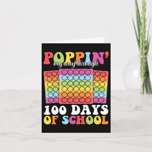 Firar 100 Dagar I Skolan På Mitt Sätt Barn Lärare Kort (Framsida)