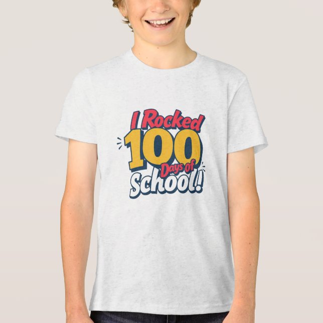 Firar 100 skoldagar: Roligt och unika T-Shirt (Framsida)