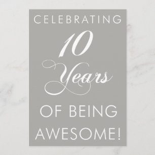Firar 10 år av att vara fantastisk inbjudningar