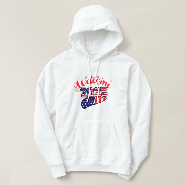 Firar 2025 med USA-Thétive Graphics Hoodie (Design framsida)