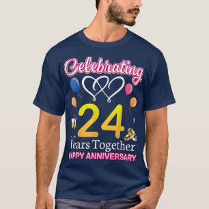 Firar 24 år tillsammans Lycklig bröllopsdag T Shirt