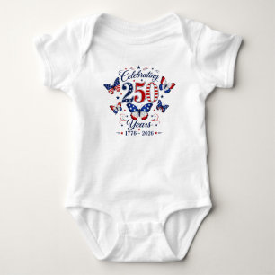 Firar 250 år Patriotiskt fjärilstema T Shirt