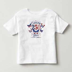 Firar 250 år Patriotiskt fjäriltema T Shirt