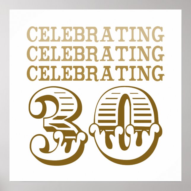 Firar 30! (Födelsedagsfest) Poster (Framsidan)