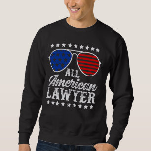 Firar 4:e juli med All American Lawyer USA Lång Ärmad Tröja