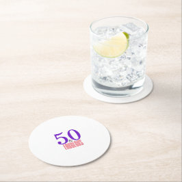 Firar 50:e fantastiska party underlägg papper rund