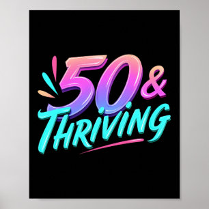 Firar 50:e och trivs födelsedag poster