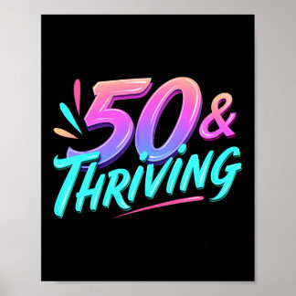 Firar 50:e och trivs födelsedag poster