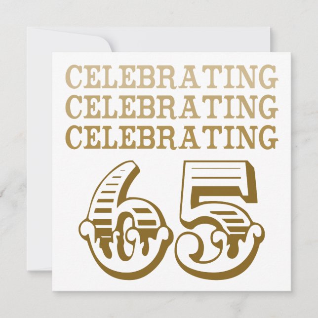 Firar 65! (Födelsedagsfest) Inbjudningar (Framsida)