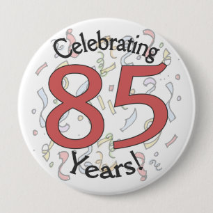 Firar 85 års konfektionskalender knapp
