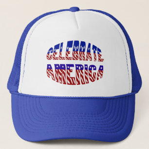 Firar America Flagga Font #1 Hat Keps
