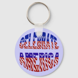 Firar America Flagga Font #1-nyckelkedja Nyckelring