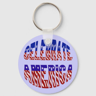 Firar America Flagga Font #1-nyckelkedja Nyckelring