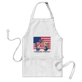 Firar American Flagga Förkläde