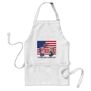 Firar American Flagga Förkläde