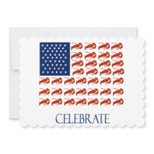 Firar American Flagga Lobster