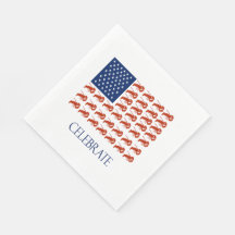 Firar American Flagga Lobster