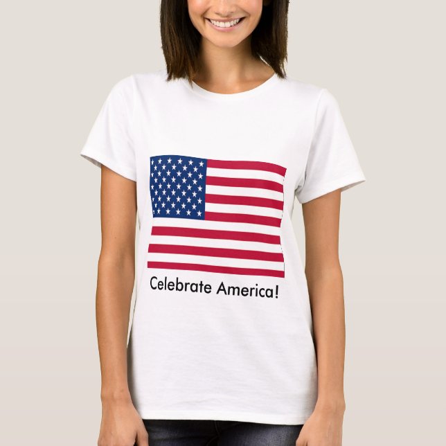 Firar American Flagga Tee (Framsida)
