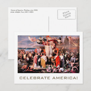 Firar Amerika. 4:e juli Fine Art Vykort