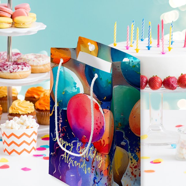 Firar! Anpassningsbar Text valfri Tillfälle (Easily customize the text on this colorful gift bag and it will be perfect for any occasion. )