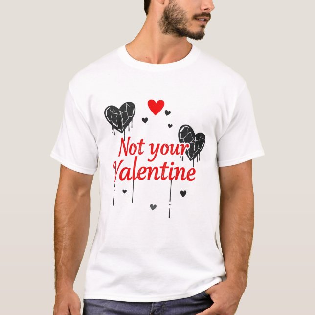 Firar anti-Valentindagen T Shirt (Framsida)