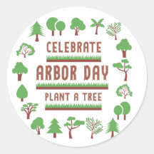 Firar Arbours Day Round Stickers