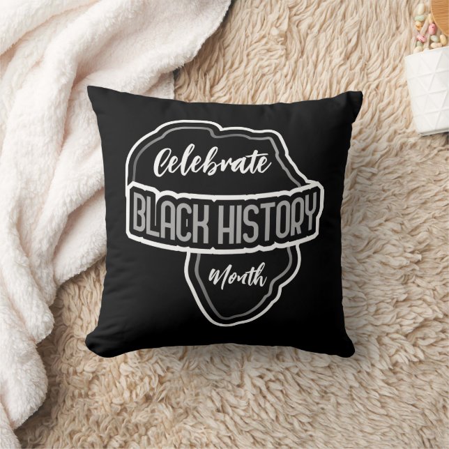 Firar BLACK-historik Månad på svart Kudde (Filt)