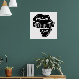 Firar BLACK-historik Månad på vitt Poster
