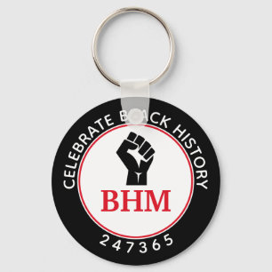 Firar Black History 247365 Fist MONOGRAM Nyckelring