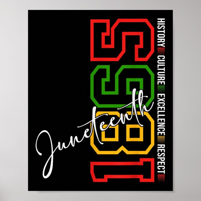 Firar Black History Junetonde African America Poster (Framsidan)