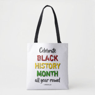 Firar Black History Month BHM Christian Bible Tygkasse