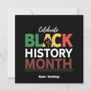 Firar Black History Month Honoring African Inbjudningar