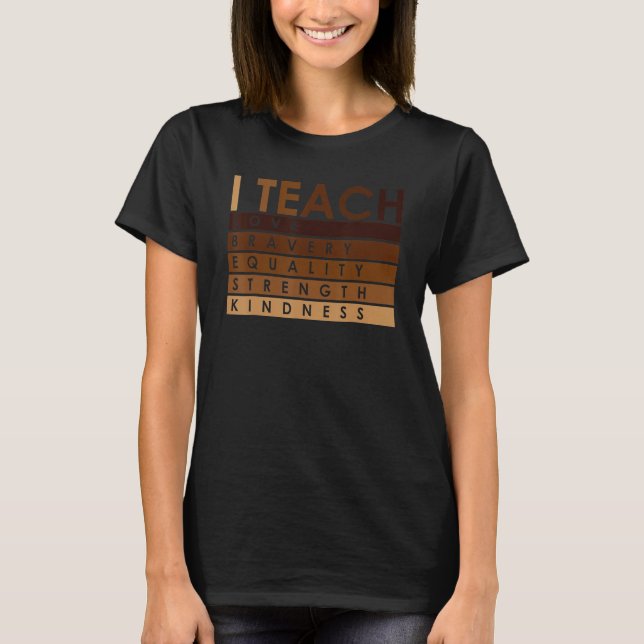 Firar Black History Month I Teach Black Histor T Shirt (Framsida)