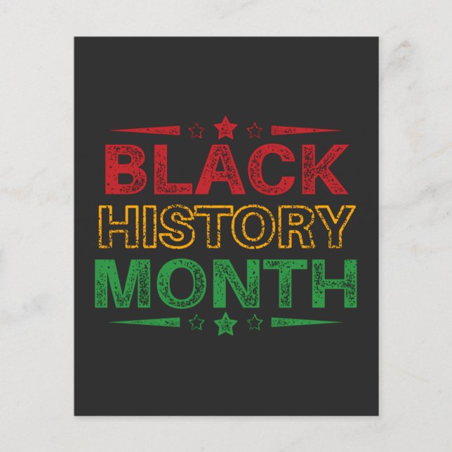 Firar Black History Month, Junttelfte Flygblad (Framsidan)