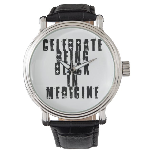 "Firar Black in Medicine" Wrist Watch Armbandsur (Framsida)